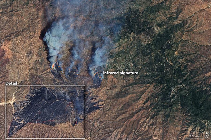 You are currently viewing Arizona brush fire, 65,000 acres, can be seen in NASA photo