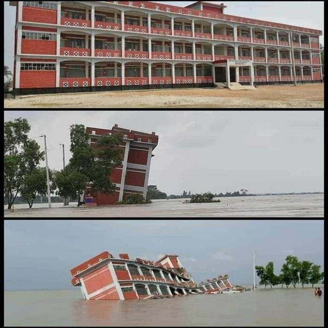 You are currently viewing Pamda River floods; collapses entire High School in Bangladesh