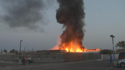 You are currently viewing Apartment building under construction catches fire in Phoenix
