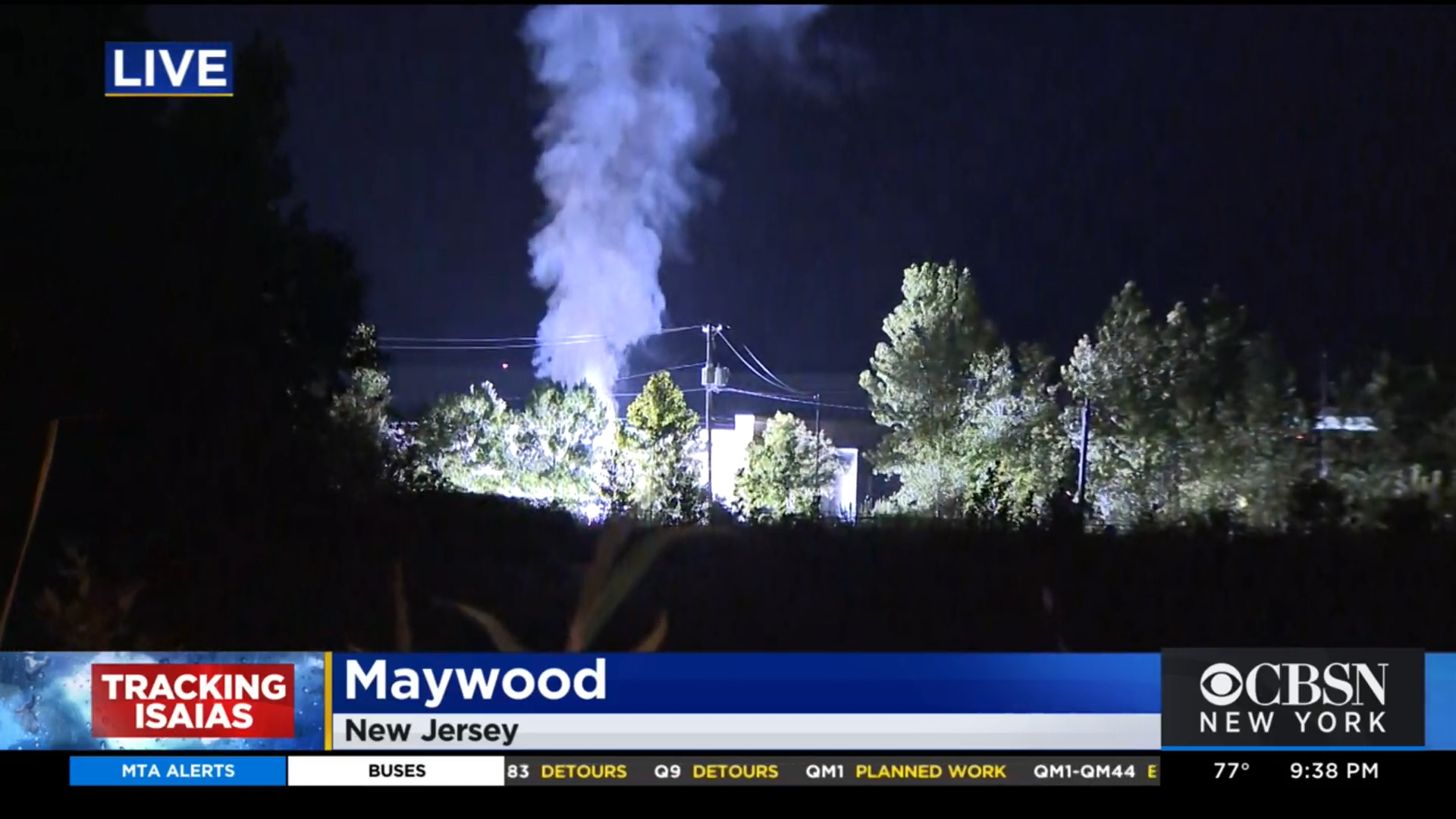 You are currently viewing Isaias causes major damage to New Jersey; transformer explodes in Maywood
