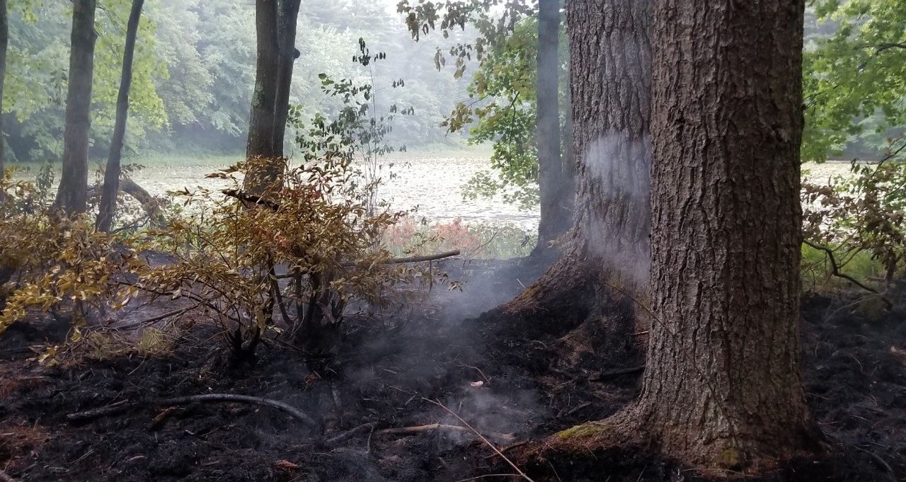 You are currently viewing Brush fire at Ashley Reservoir to continue burning for days