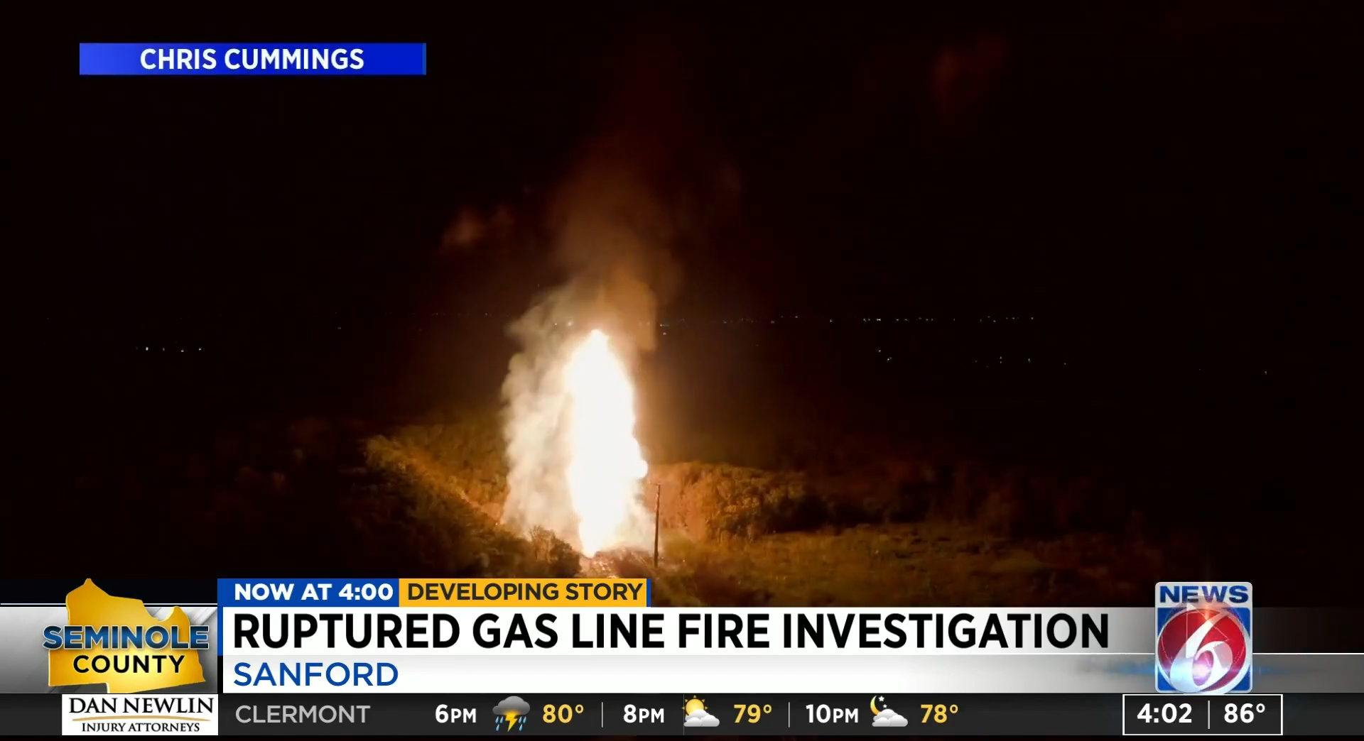 You are currently viewing Gas line explosion causes massive brush fire in Florida